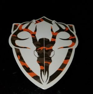 Deer Head Skull Camouflage Hunting Decal